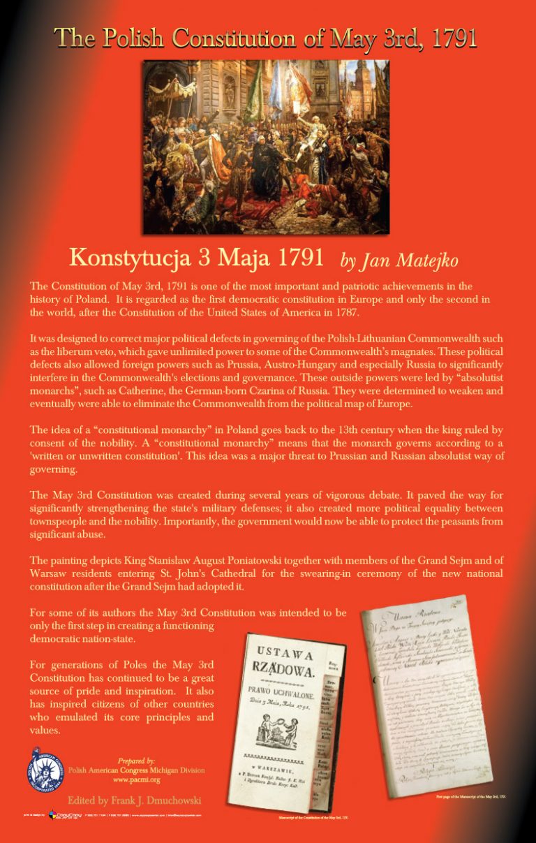 The Polish Constitution Of May 3rd, 1791 — Polish American Congress